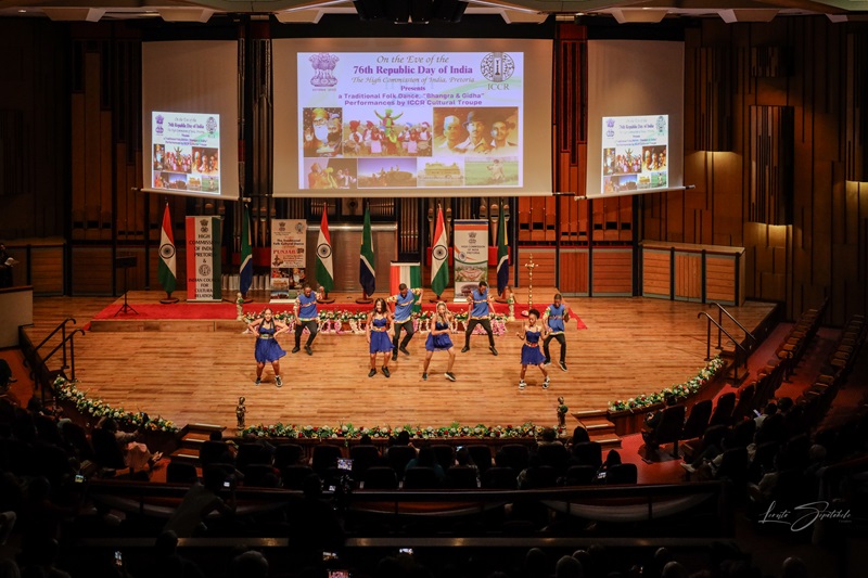 Traditional folk dance by ICCR Bhangra Troupe on the eve of the Republic Day.